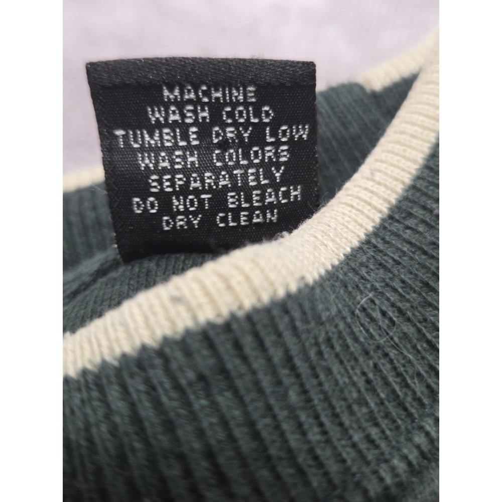 VINTAGE Golf Sweatshirt Mens Medium  Ringer Crewneck 90s Grannycore Cottagecore - Picture 5 of 9